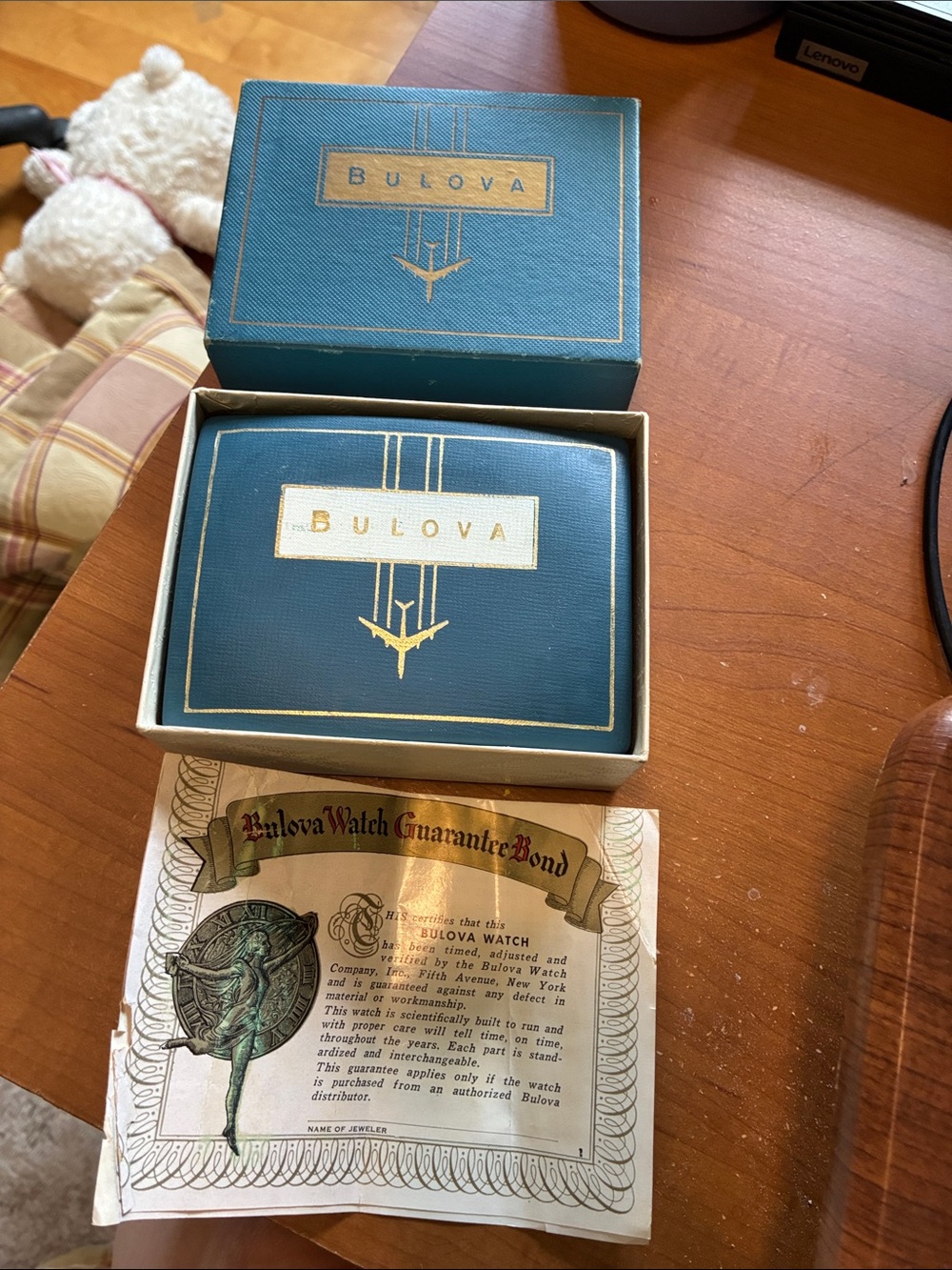 Bulova 1962 Jet Clipper with Box Guarantee Bond